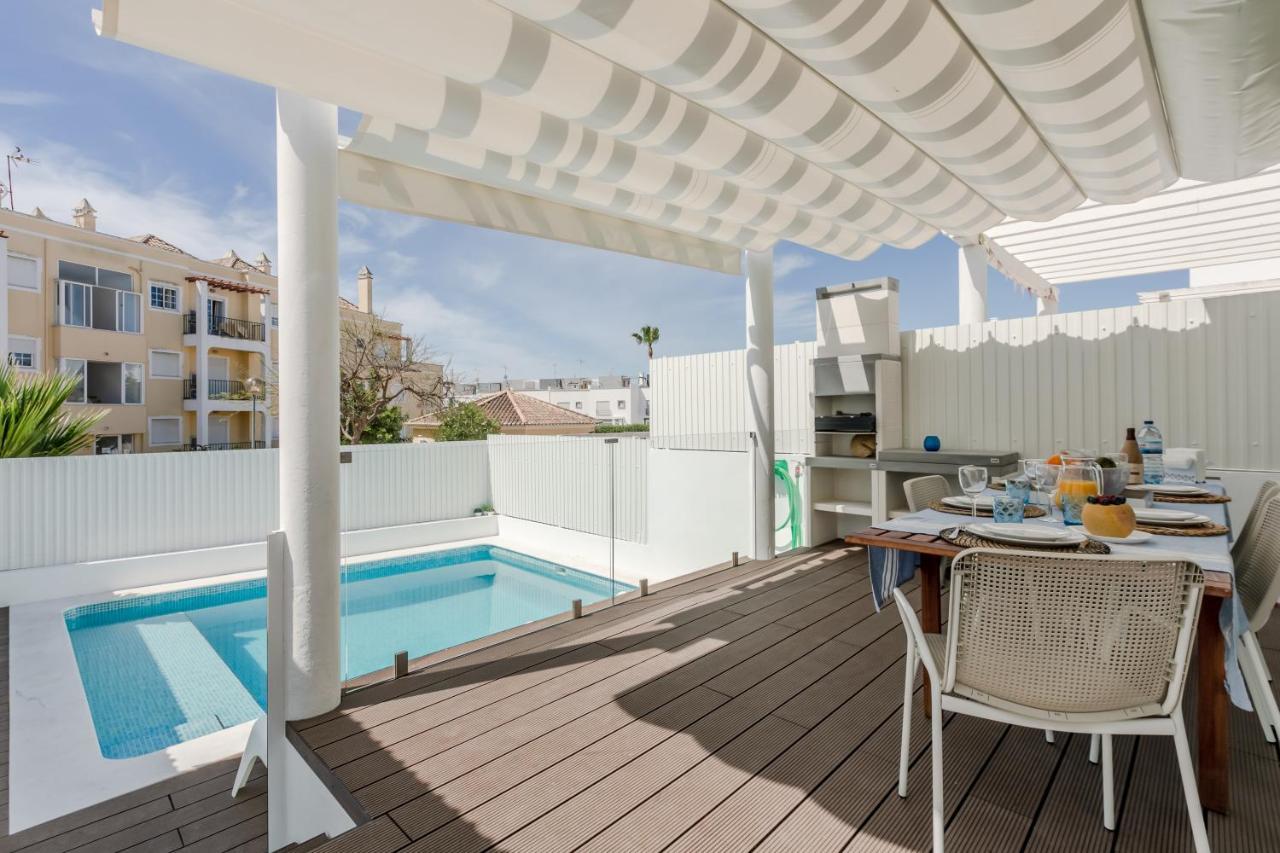 Seascape Villa Private Pool & Rooftop Jacuzzi With Sea View Near Manta Rota Beach Vila Nova de Cacela Eksteriør billede